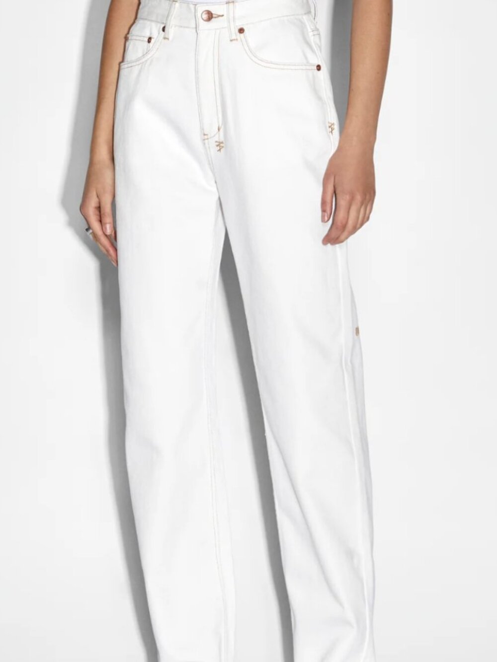 Ksubi Playback Sugar Rush White Relaxed Straight Leg Jeans Size 24